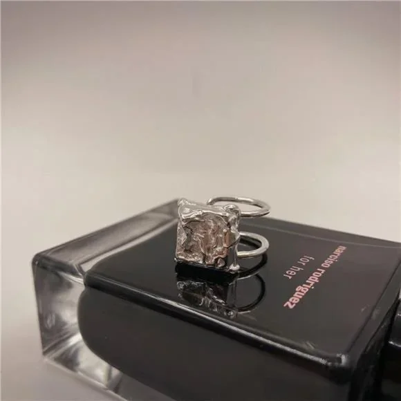 Hammered 925 Sterling Silver Handmade Rings Statement Gemstone - Picture 4 of 7